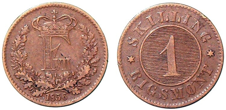 denmark 1856 1 skilling